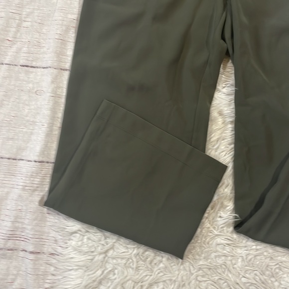 Lululemon Noir Pants Dark Olive Tie Waist Wide Leg High Rise - Picture 8 of 12